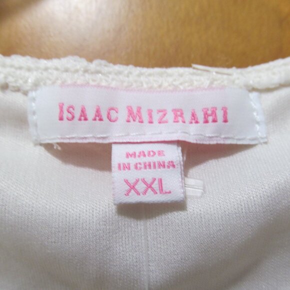NWT Isaac Mizrahi Floral Lace Top Short Sleeve Lined Ivory "Ivy" Size XXL - Picture 10 of 16